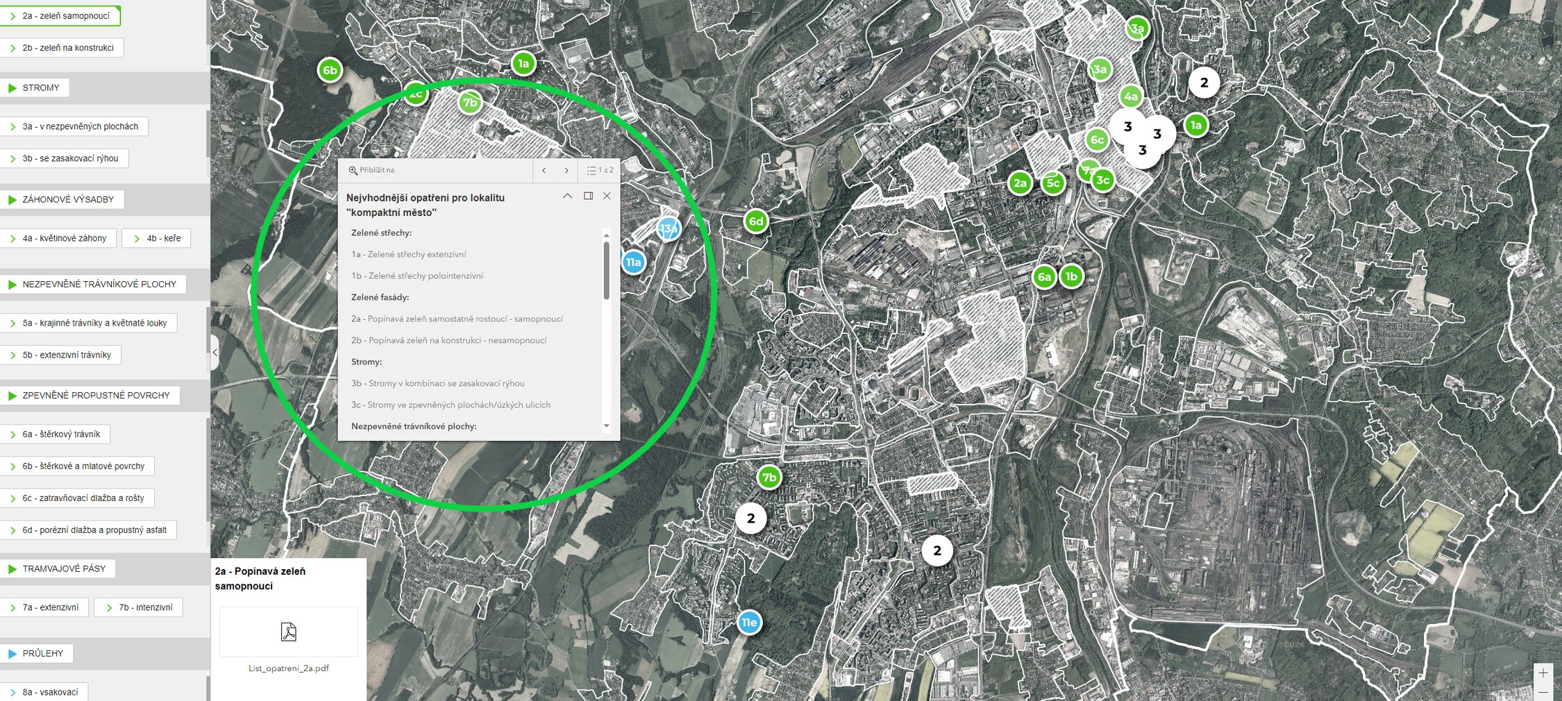 Vytvořili jsme novou aplikaci  Modrozelené infrastruktury v Ostravě